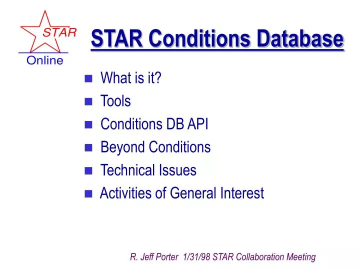 star conditions database