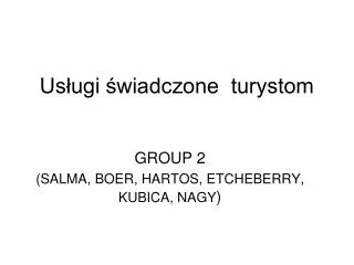 us ugi wiadczone turystom