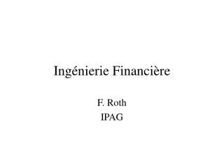 ing nierie financi re