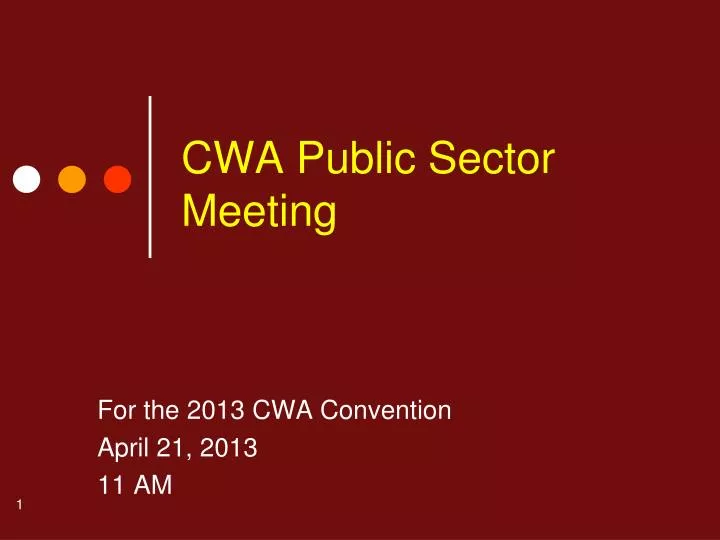 cwa public sector meeting