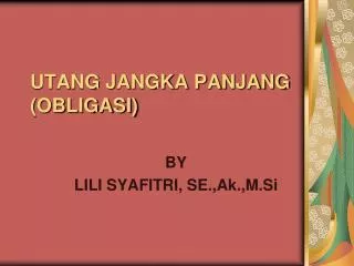 utang jangka panjang obligasi