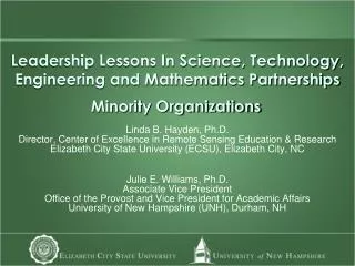 Leadership Lessons In Science, Technology, Engineering and Mathematics Partnerships