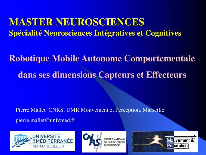 master neurosciences sp cialit neurosciences int gratives et cognitives