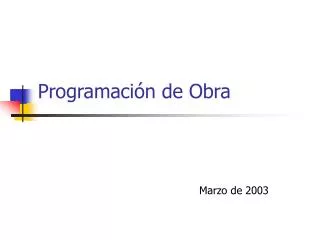 programaci n de obra