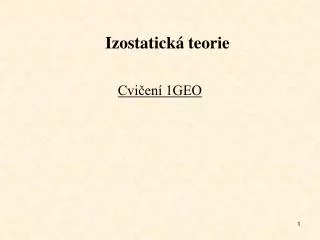 izostatick teorie