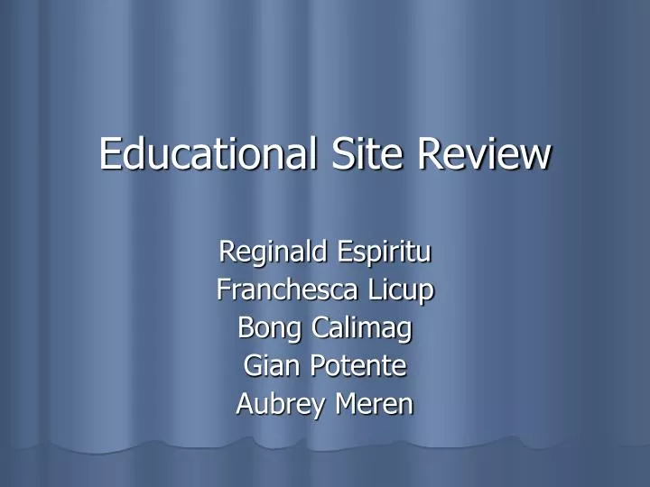 educational site review