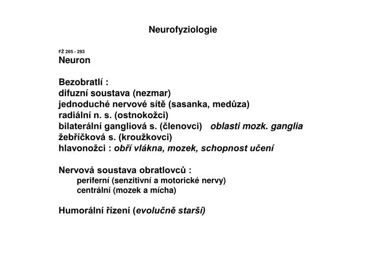 neurofyziologie