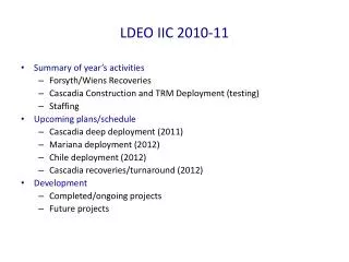 LDEO IIC 2010-11