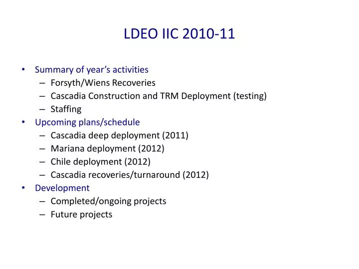 ldeo iic 2010 11
