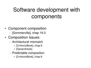 Software development with components