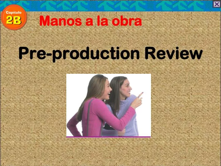 pre production review