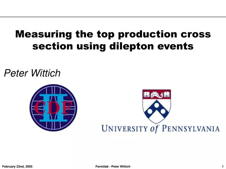 measuring the top production cross section using dilepton events