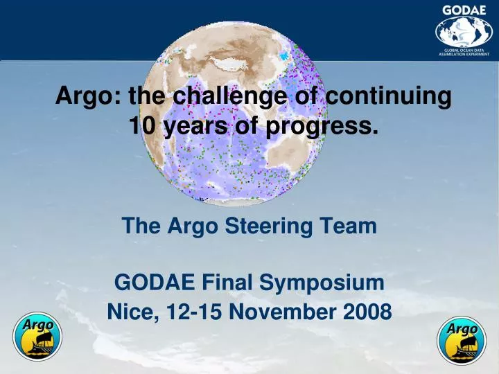 argo the challenge of continuing 10 years of progress