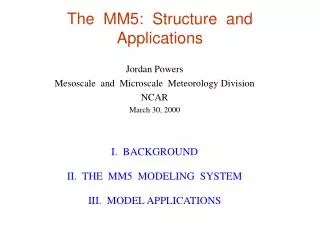 the mm5 structure and applications