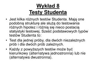 wyk ad 8 t esty studenta
