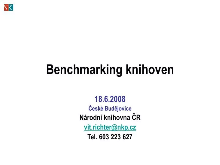 benchmarking knihoven