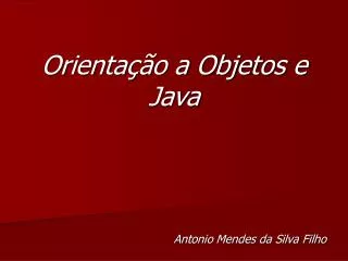 orienta o a objetos e java