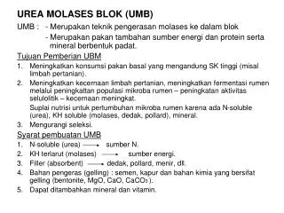 urea molases blok umb