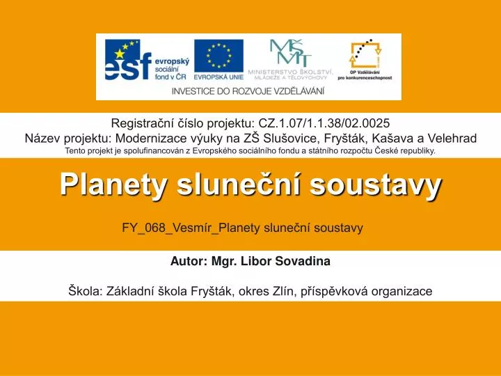 planety slune n soustavy