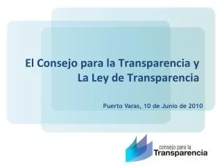 el consejo para la transparencia y la ley de transparencia