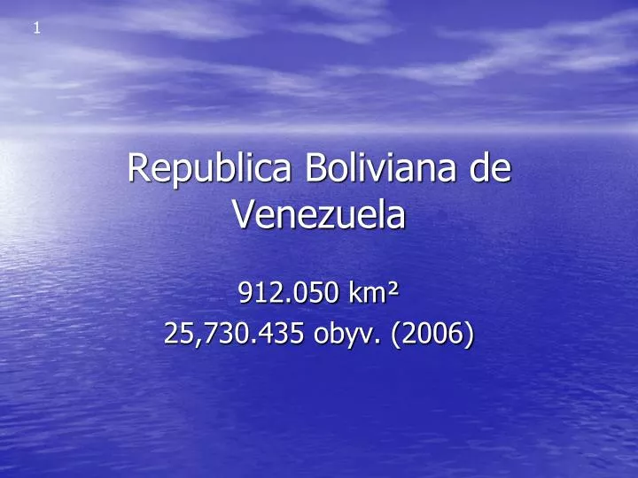 republica boliviana de venezuela