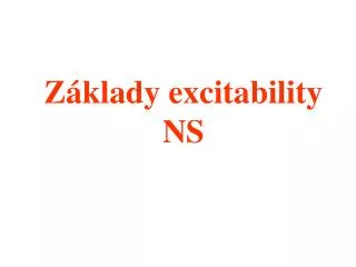 z klady excitability ns
