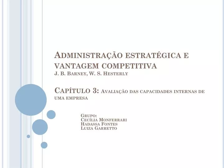 cap tulo 3 avalia o das capacidades internas de uma empresa