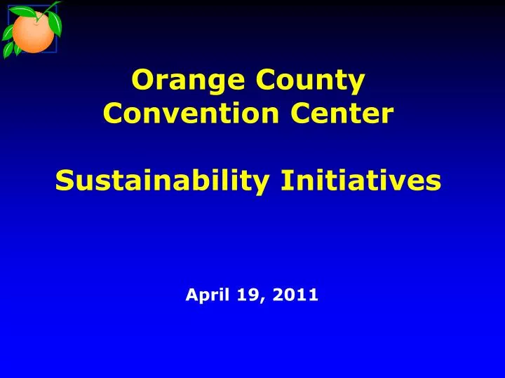 orange county convention center sustainability initiatives