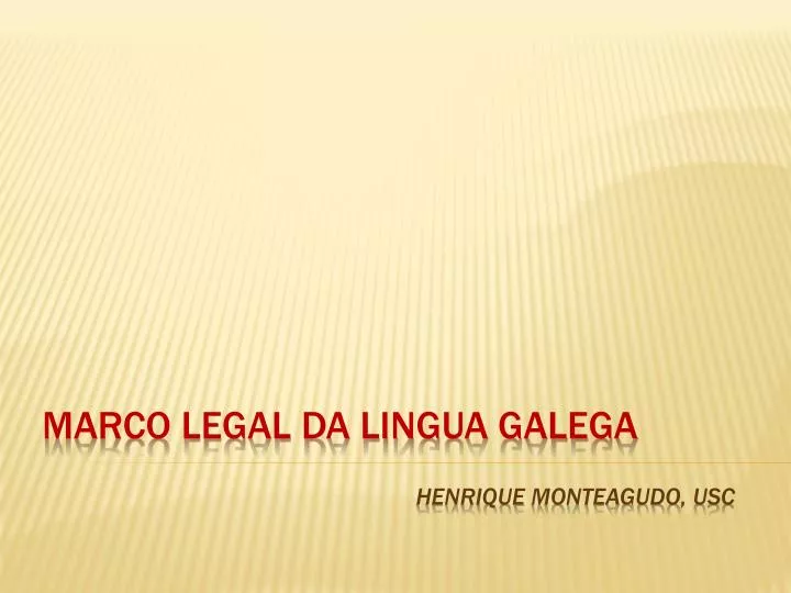 marco legal da lingua galega