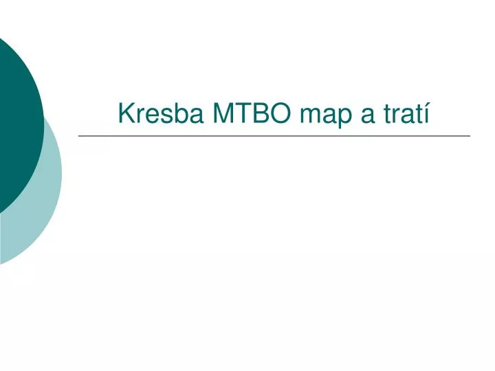 kresba mtbo map a trat