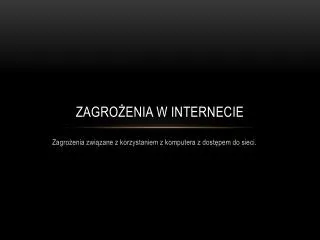 zagro enia w internecie