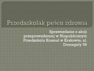 przedszkolak pe en zdrowia