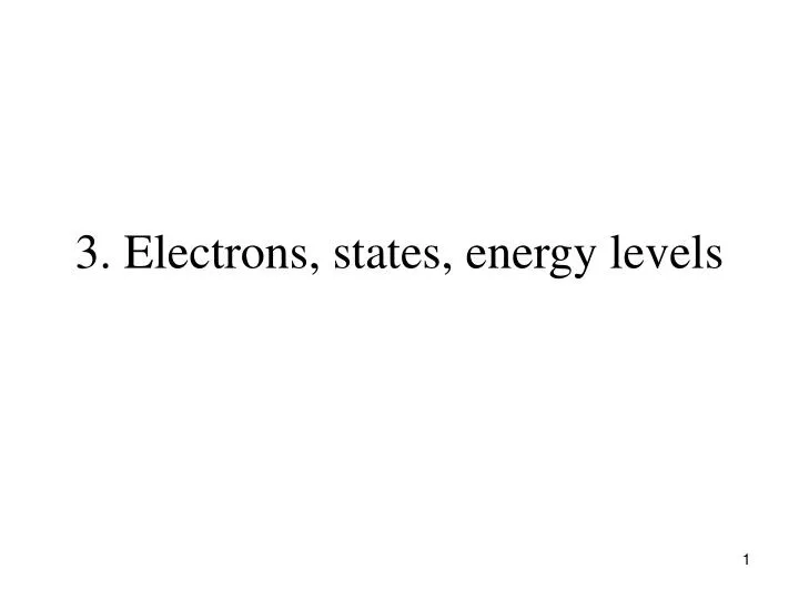 3 electrons states energy levels