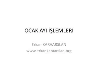 ocak ayi lemler