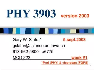 PHY 3903 version 2003