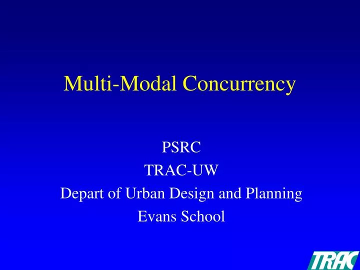 multi modal concurrency
