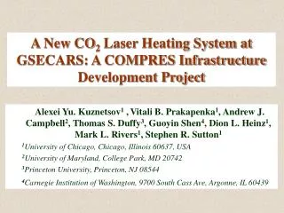 A New CO 2 Laser Heating System at GSECARS: A COMPRES Infrastructure Development Project