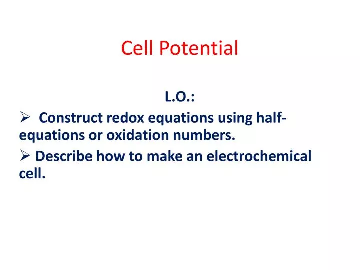 cell potential
