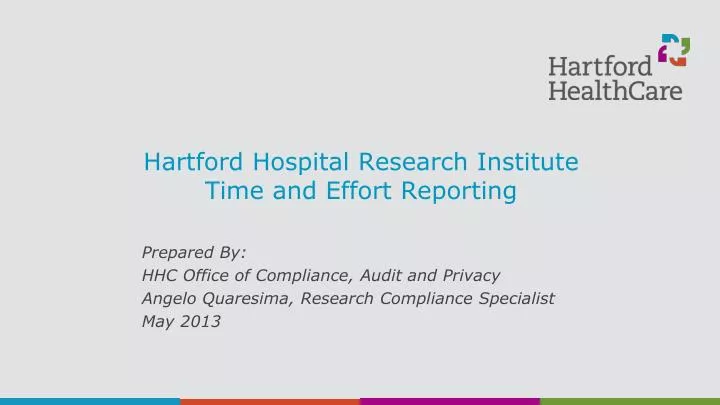 hartford hospital research institute time and effort reporting