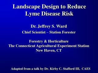 Landscape Design to Reduce Lyme Disease Risk