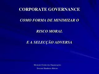corporate governance