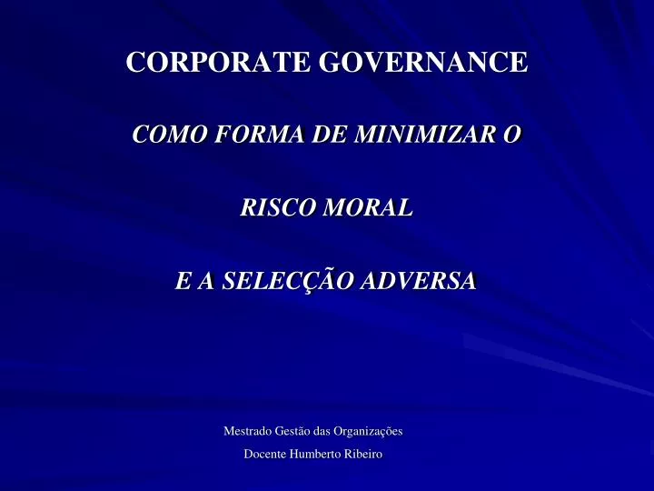 corporate governance