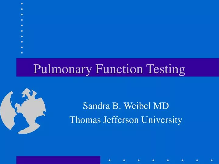 pulmonary function testing