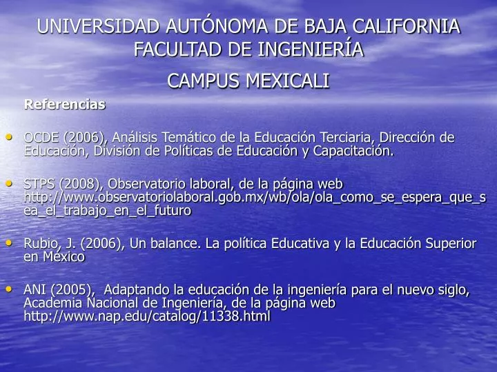 universidad aut noma de baja california facultad de ingenier a campus mexicali