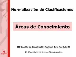 normalizaci n de clasificaciones