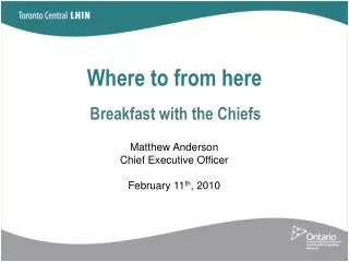 Where to from here Breakfast with the Chiefs