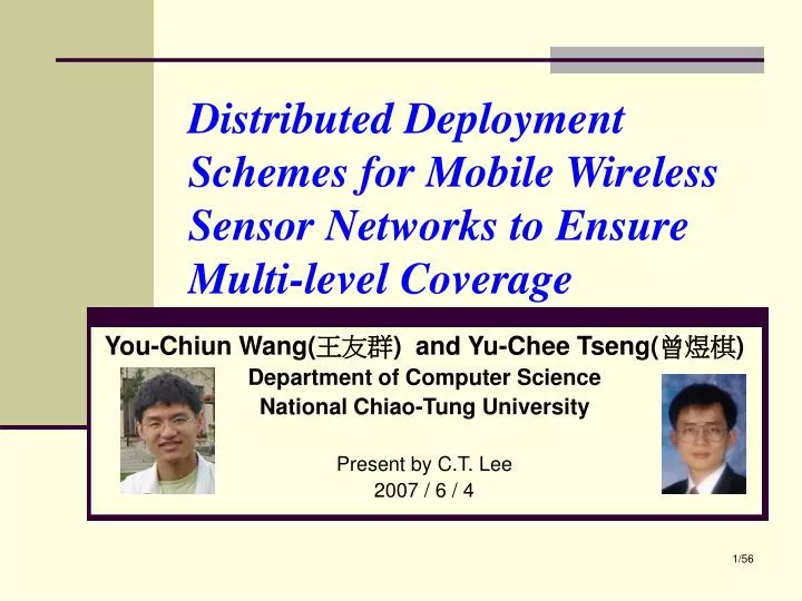 distributed deployment schemes for mobile wireless sensor networks to ensure multi level coverage