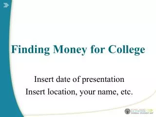finding money for college