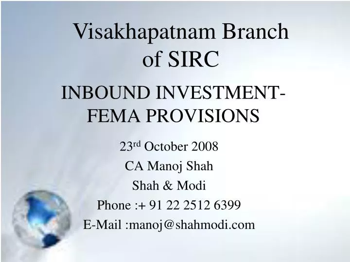 inbound investment fema provisions