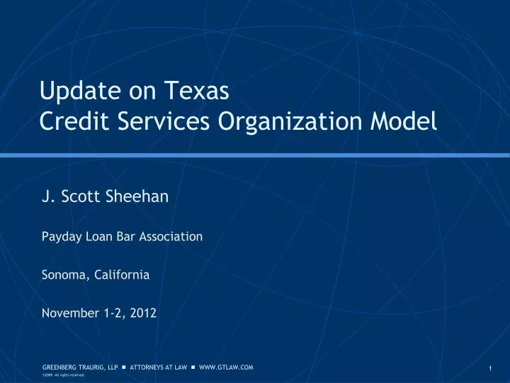 update on texas credit services organization model